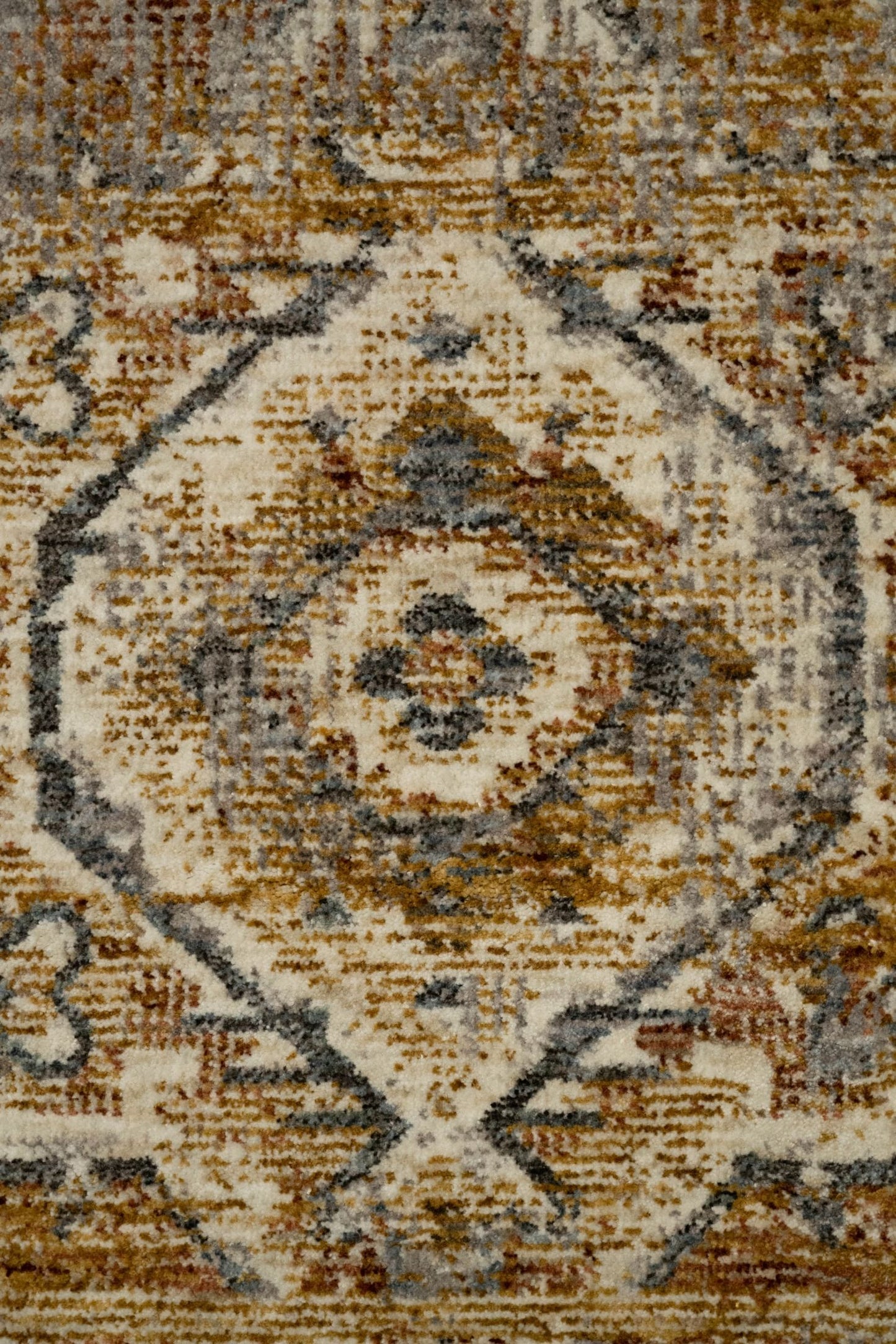 The Matana Barley 7 Rug. Traditional style, machine made rug. Colours browns, beige, cream and grey. Sizes 160 X 235, 200 X 285, 240 X 330 and 300 X 400. Close.