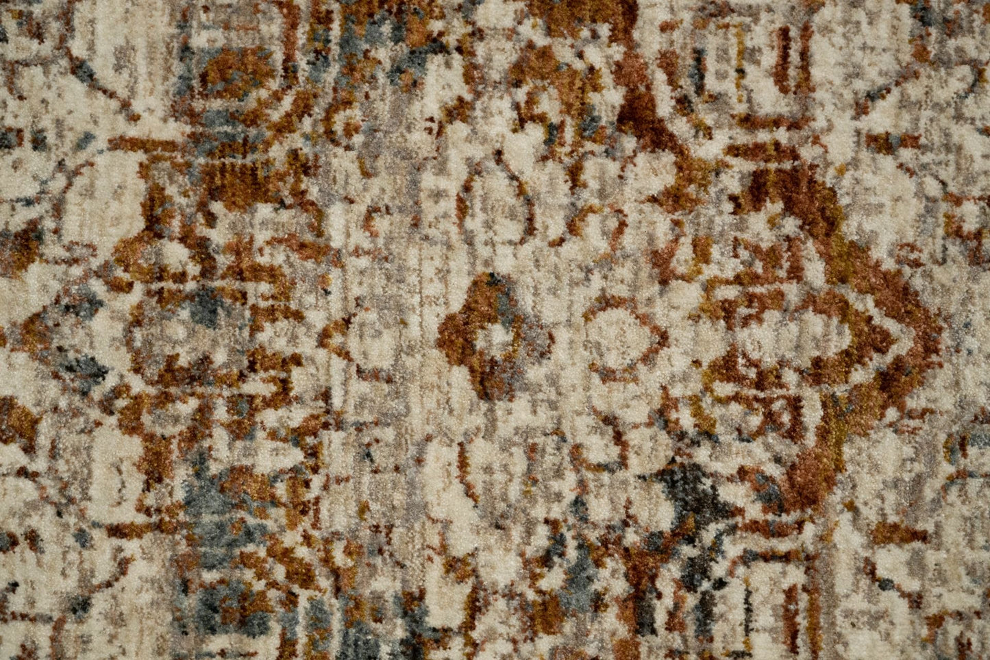 The Matana Multi 536 Rug. Traditional style, machine made rug. Colours light beige, greys and browns. Sizes 160 X 235, 200 X 285, 240 X 330 and 300 X 400. Close.
