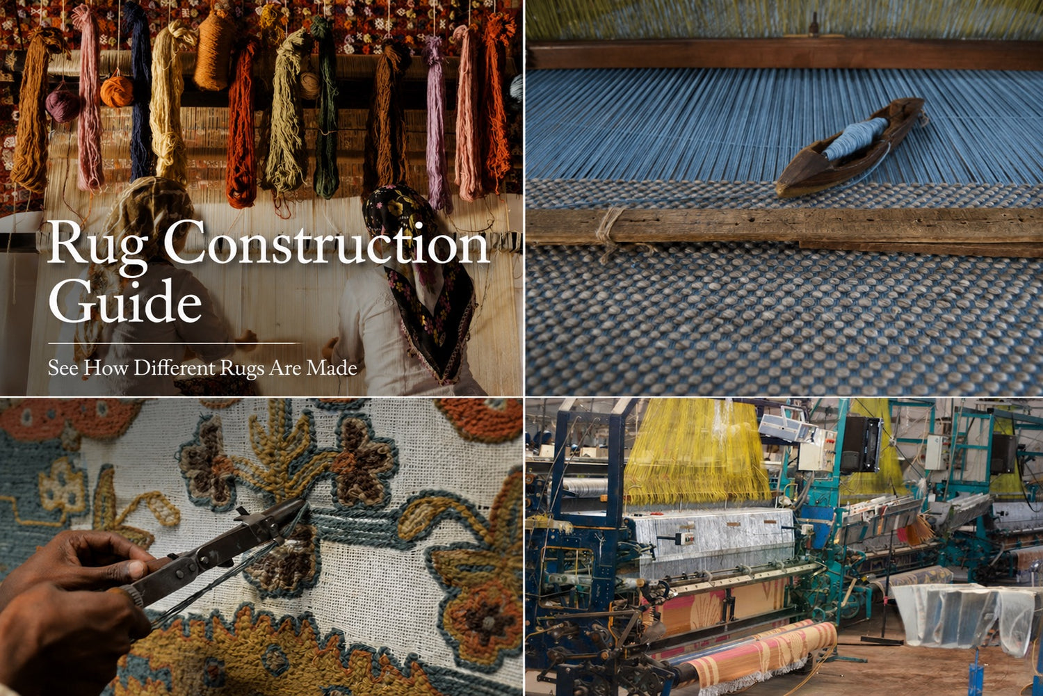 A split image showing the 4 types of construction processes.