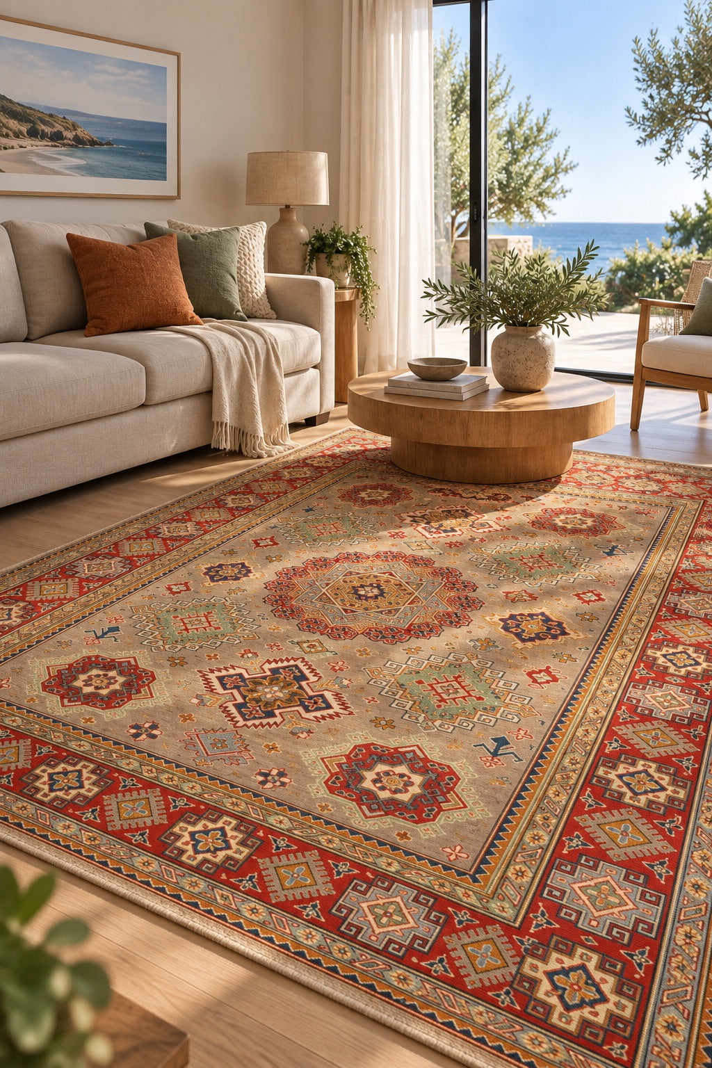 The Hand Knotted Kazak Rugs Perth. This wool rug combines superior durability with a traditional flair. 100% hand knotted wool. Ochoco Hand Knotted Rugs Perth.