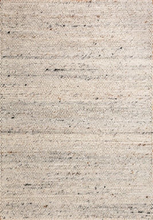 Oslo Greyology 3562 is a textured hand woven,  looped piled wool rug. Colours white with grey,  black and brown accents. Sizes 155 X 225, 200 X 290, 240 X 320 and 300 X 400. Full.