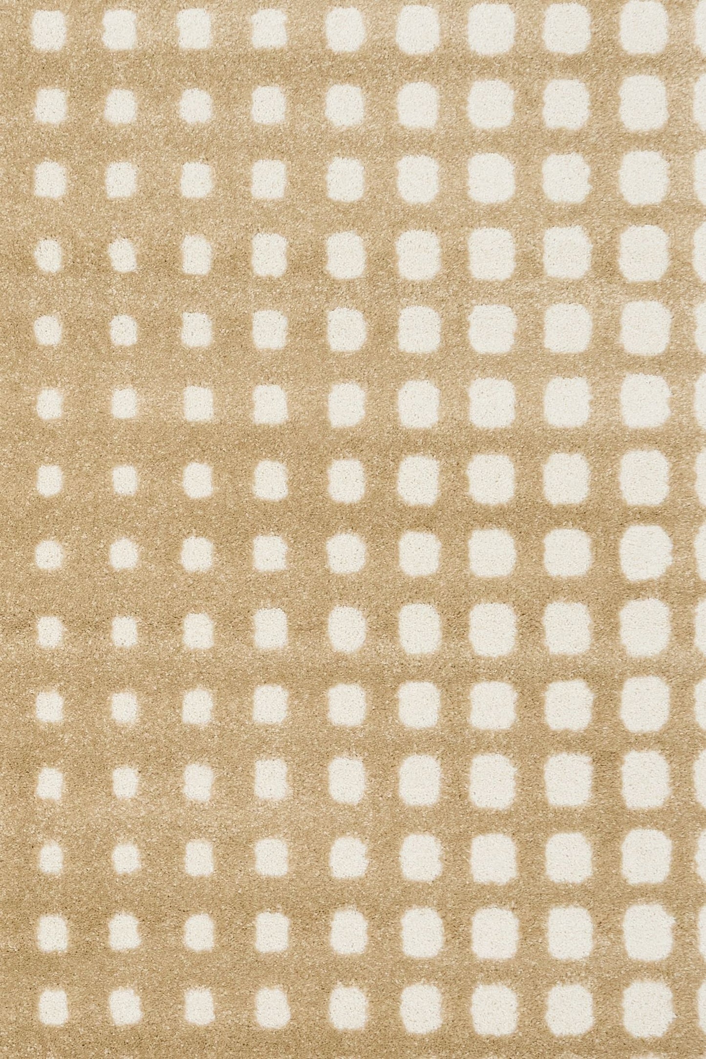 Osmond Squares Beige rug with soft square patterns in a neutral palette and a high-low textured finish. Colours Beige and Cream. Sizes 160 X 230, 200 X 290 and 240 X 340. Top Close.