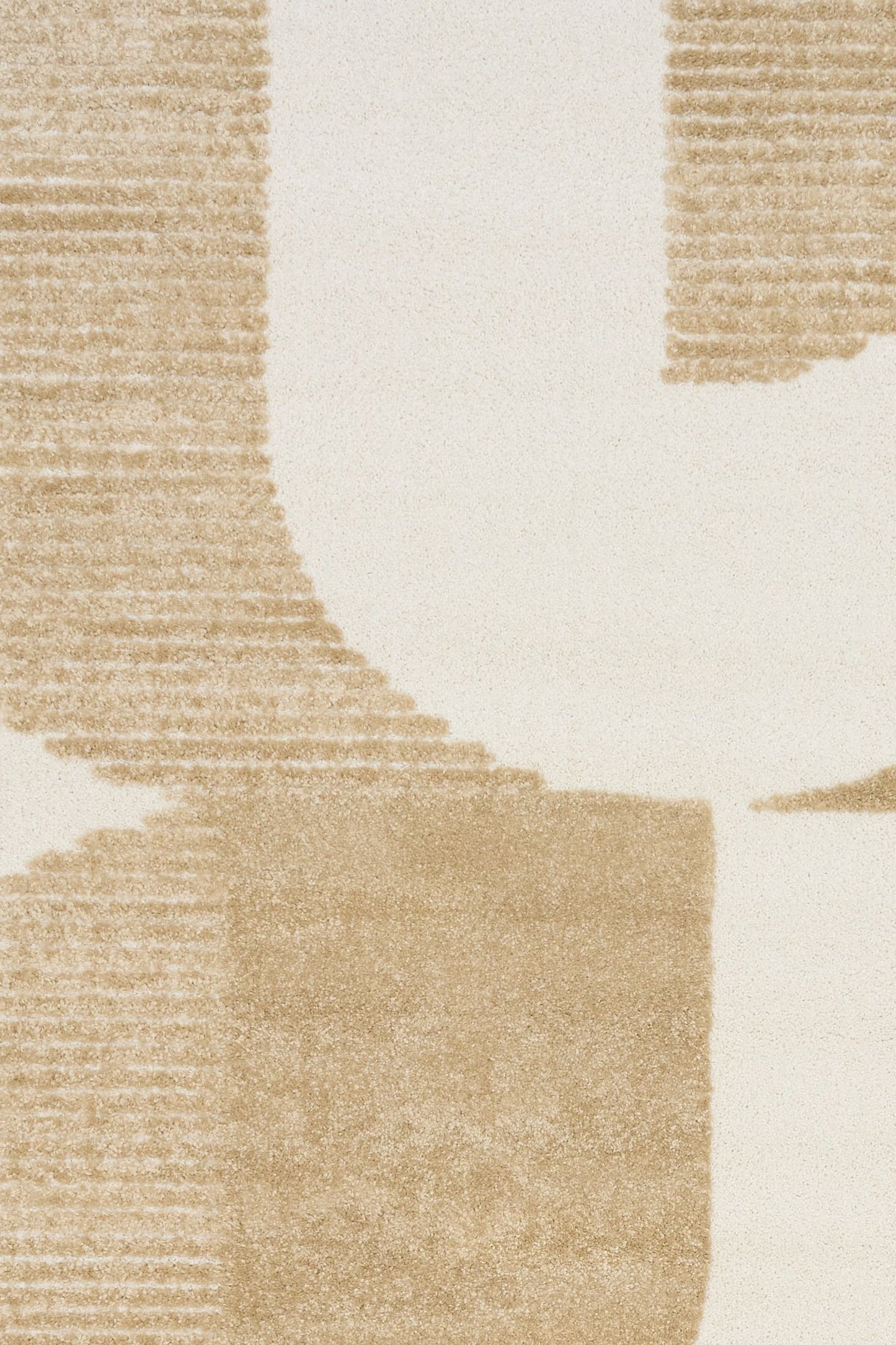 Osmond Waves Beige rug with soft geometric patterns in a neutral palette and a high-low textured finish. Colour Beige and Cream. Sizes 160 X 230, 200 X 290 and 240 X 340. Close.
