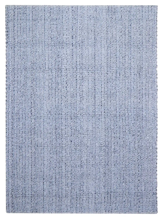 Pacific Blue is a handwoven wool and polyester rug with a low-textured cross weave. It boasts a soft pile height of 7-9mm. Colour blue and White. Sizes 160 X 230, 200 X 290, 240 X 340 and 300 X 400. Full.