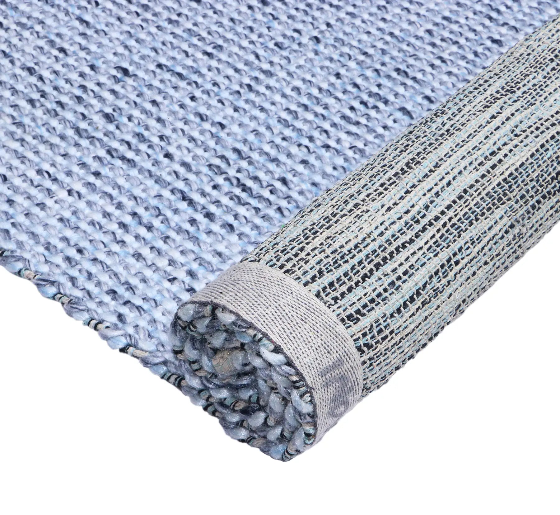 Pacific Blue is a handwoven wool and polyester rug with a low-textured cross weave. It boasts a soft pile height of 7-9mm. Colour blue and White. Sizes 160 X 230, 200 X 290, 240 X 340 and 300 X 400. Folded/Rolled.