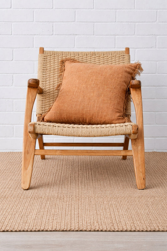 The Poppy Occasional Chair. Made with sustainable teak and synthetic rope, this occasional chair exudes style while providing comfort and durability. Measures 630 Wide X 700 Depth X 700 Height - 300 Seat Height. Life.