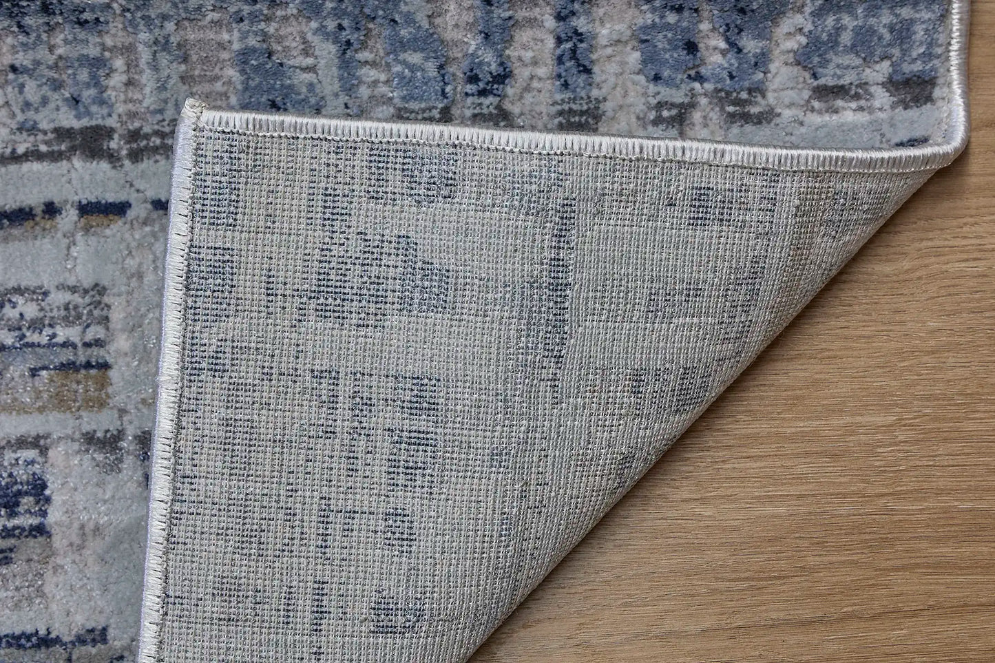 Raj Aqua is a machine made rug. Its design boasts a modern/contemporary feel. Crafted from Viscose and Polyester, with a low-profile 7-9mm pile height. Colours Blue,Grey and Light Grey tones. Sizes 160 X 230, 200 X 290, 240 X 340 and 300 X 400. Fold.