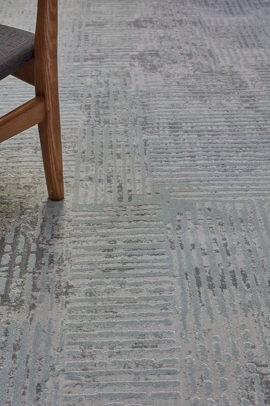 Raj Cloud is a machine made rug. Its design boasts a modern/contemporary feel. Crafted from Viscose and Polyester, with a low-profile 7-9mm pile height. Colours Light Grey,White and Grey tones. Sizes 160 X 230, 200 X 290, 240 X 340 and 300 X 400. Life.