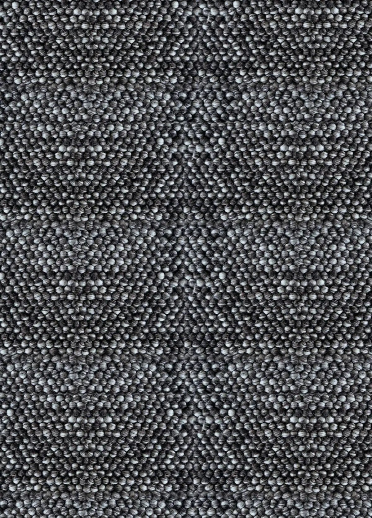 Rocks Black is a luxurious hand-woven wool carpet. Boasting a plush loop pile with 8-18mm pile height. Colour Black with white accents. Sizes 160 X 230, 200 X 290, 240 X 340 and 290 X 390. Full.