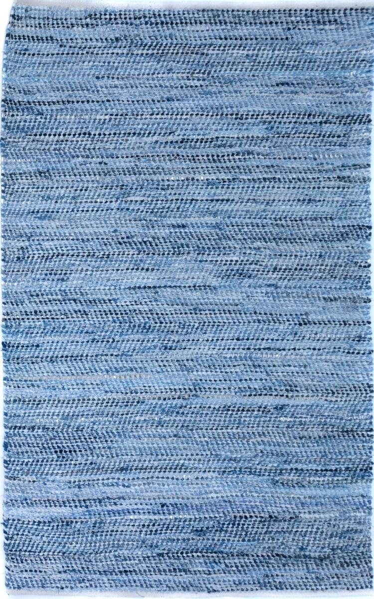 Rustic Rug Top View Blue Rustic Charm Blue | Natural Hand Woven Leather and Jute Rug | Ochoco ...
