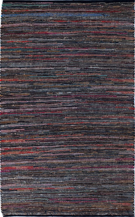 Rustic Charm Multi is a hand woven natural jute and leather carpet.  Colour Black with a multi colour accents. Sizes 155 X 225, 200 X 290, 240 X 320 and 300 X 400. Full.