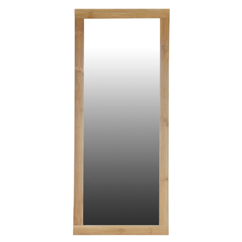 The Solomon Large Mirror.  Simple sophistication.  Solid teak frame. Colour natural. Measures 800 wide x 1900 height. Front plain.