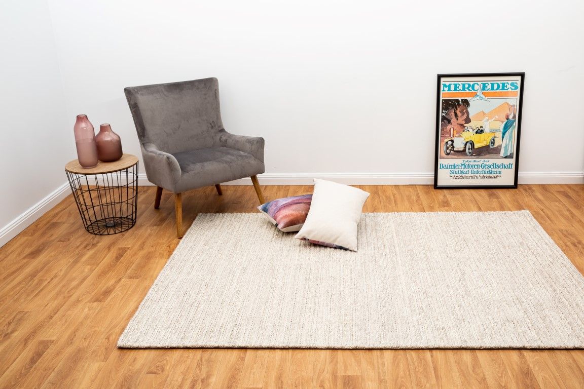 Svend Greyology is a contemporary hand woven braided pile wool rug.  Colour Light Grey. Sizes 155 X 225, 200 X 290 and 300 X 400. Life.