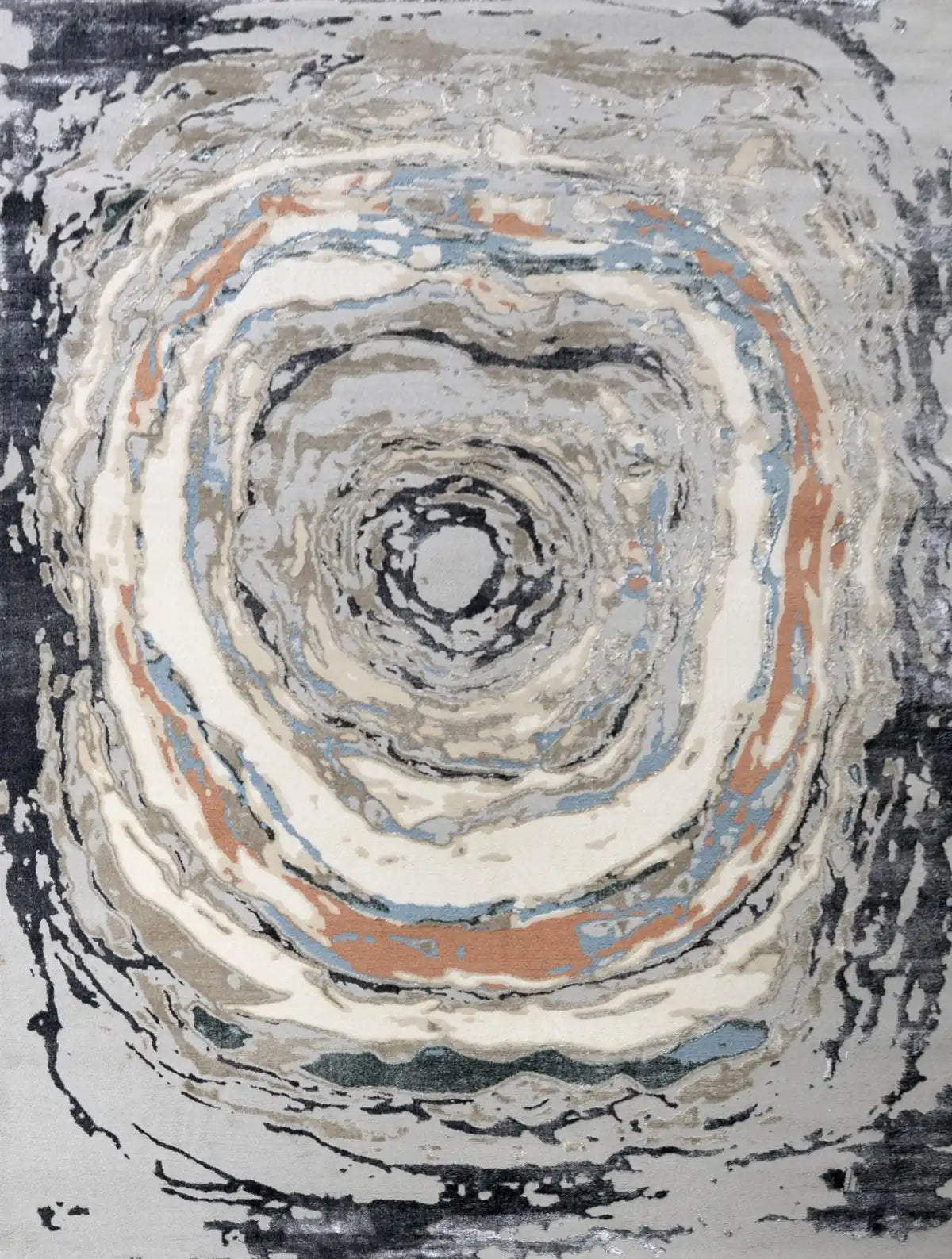 Swiss Thumb is a machine-made polyester rug with an abstract modern/contemporary design. It boasts a 7-9mm pile height. Colours silver, white, blue and beige accents. Sizes 160 X 230, 200 X 290, 240 X 340 and 300 X 400. Full.