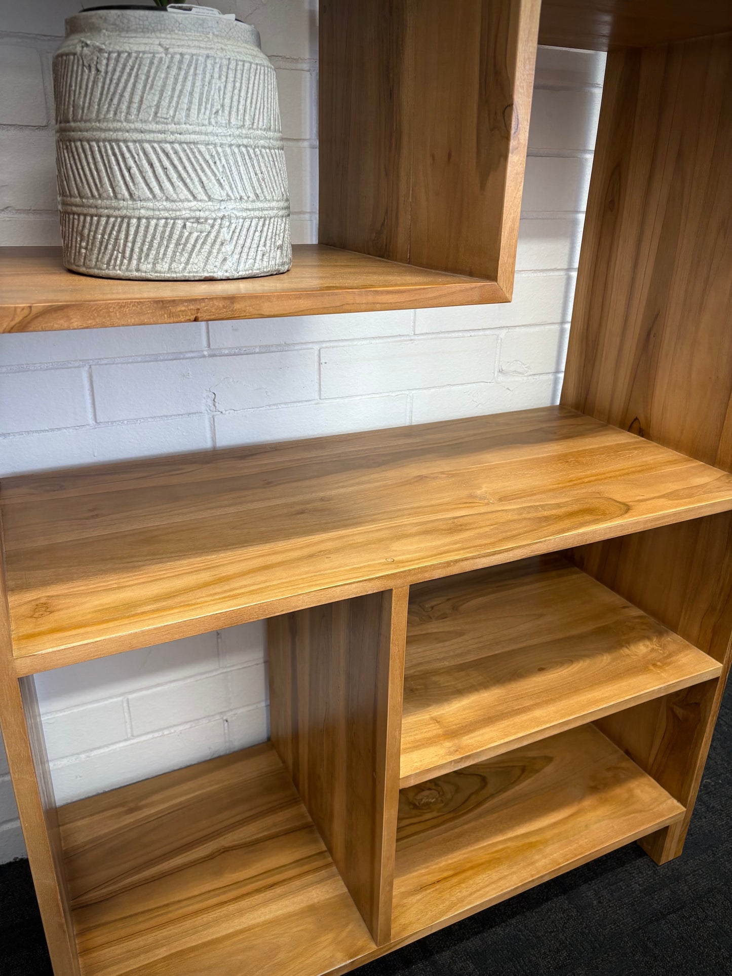 The Taurus Bookshelf. Crafted from A grade teak, featuring multiple shelve for showcasing your items. Colour Natural Teak. Measures 1700 Height x 400 Depth x 900 Width. Close.