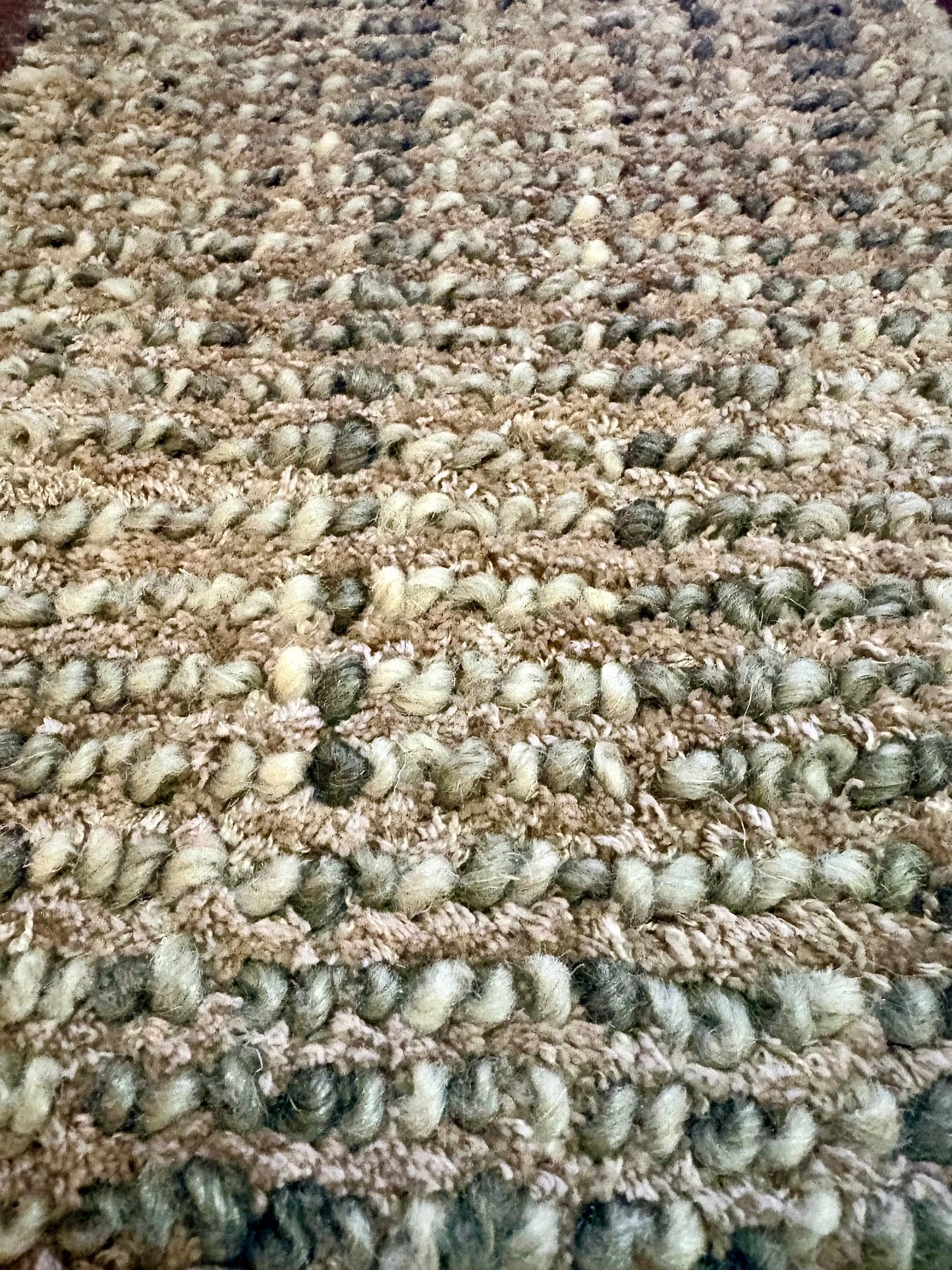 Toro Taupe is a hand-loomed, hand-knotted rug with a contemporary multi-fleck design. Wool and silky viscose are blended to create a soft feel with its 10-12mm pile height. Colour Beige with cream and black accents. Sizes 160 X 230, 200 X 290, 240 X 340 and 300 X 400. Close.