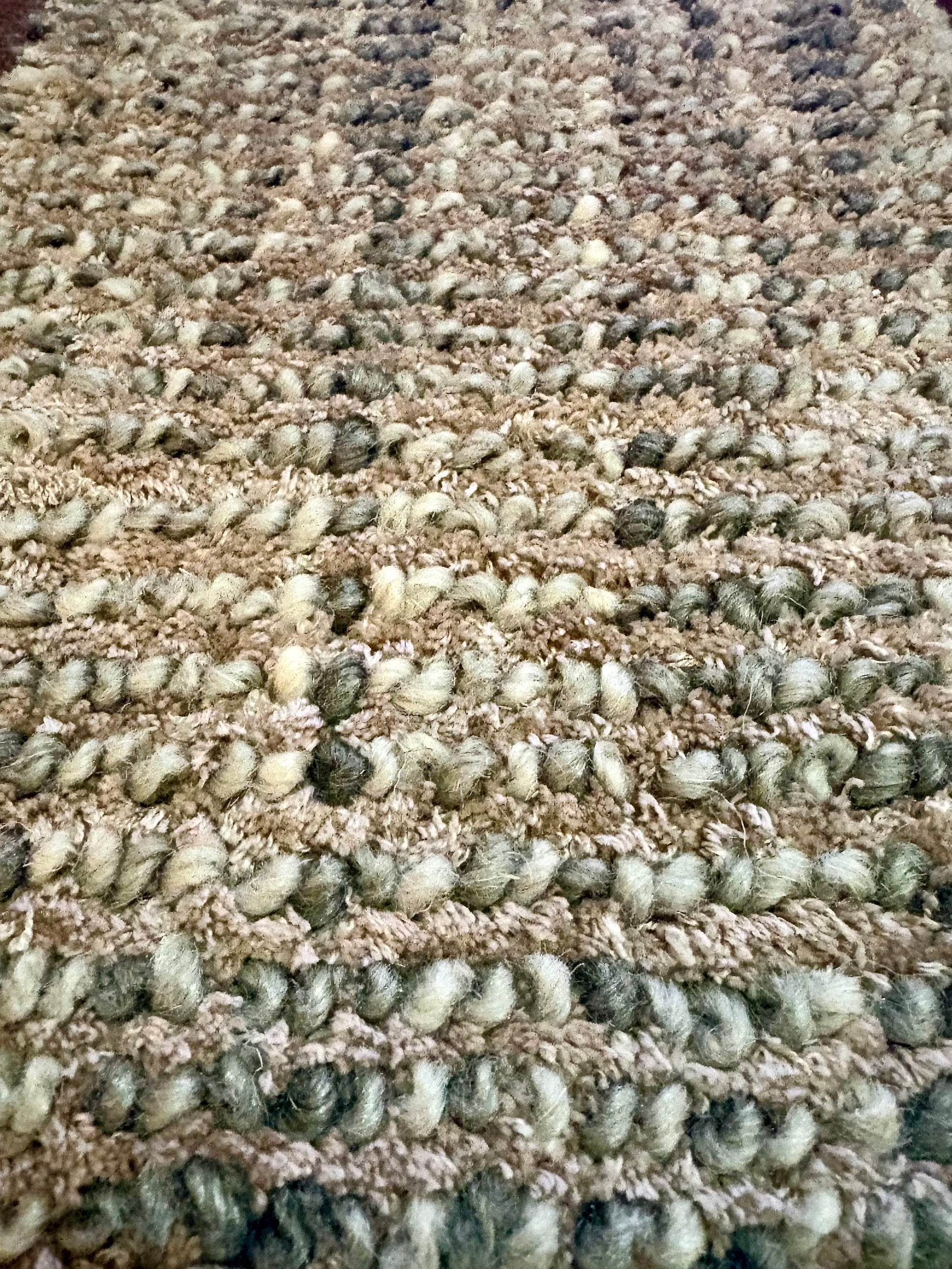 Toro Taupe is a hand-loomed, hand-knotted rug with a contemporary multi-fleck design. Wool and silky viscose are blended to create a soft feel with its 10-12mm pile height. Colour Beige with cream and black accents. Sizes 160 X 230, 200 X 290, 240 X 340 and 300 X 400. Close.