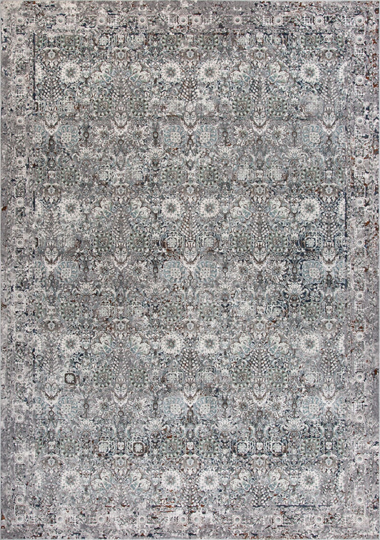 Victoria Life Tree 4444 is a premium machine made rug. Its 2 million polyester points per square meter, give it a luxurious soft feel. Featuring a tribal/nature design. Colours Light Grey, with grey, black and beige accents. Sizes 160 X 235, 200 X 285, 240 X 330 and 300 X 380. Full.