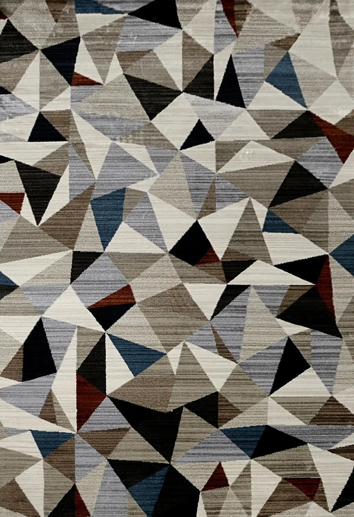 Vienna Triangle is a polyester machine made geometric modern/contemporary rug.  It features a 7-9mm Pile height for a soft luxurious feel.  Colours white, silver, with blue and orange beige accents. Sizes 160 X 230, 200 X 290, 240 X 340 and 300 X 400. Full.