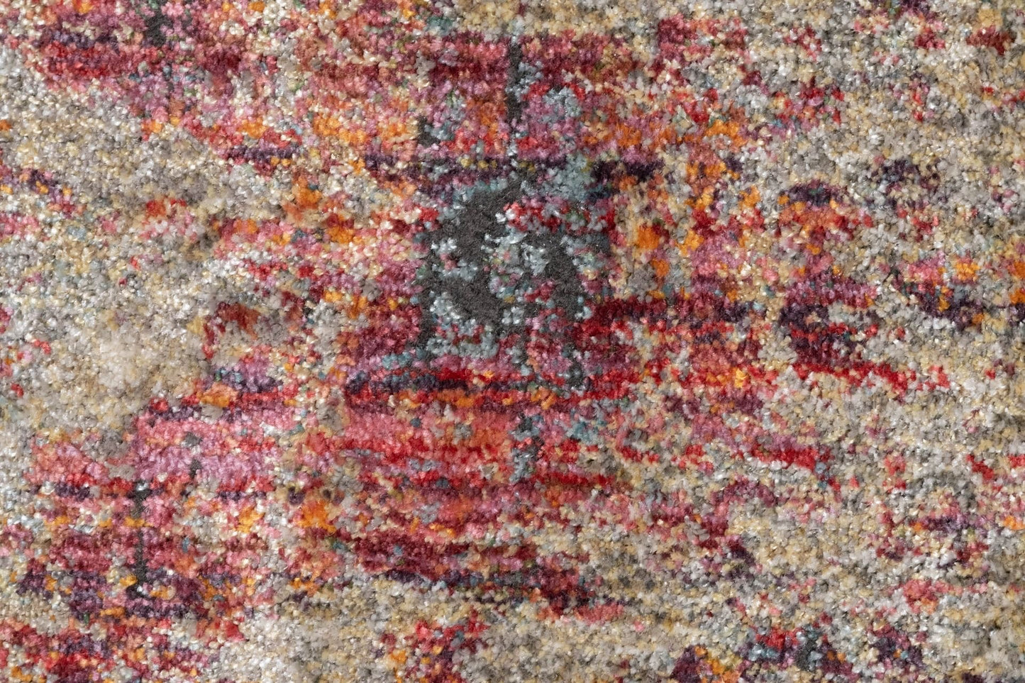 Zarita Manor is a machine made rug from soft and durable polyester. Featuring a tribal/Ikat design pattern. Colours Beige and Brown with Light blue and grey accents. Sizes 160 X 235, 200 X 285, 240 X 320 and 300 X 380. Close.