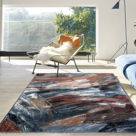 The Zenith 63465 - 2626 rug. Featuring a modern and contemporary design, this machine made rug is crafted from heat-set polypropylene for durability. Colours Multi. 3 Sizes. Styled.